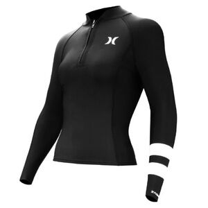 Hurley Black Long Sleeve Swim Top